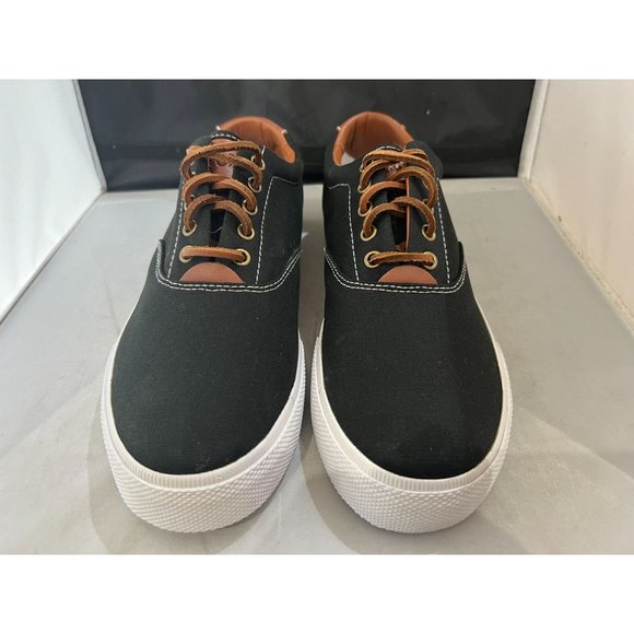 Polo Ralph Lauren Vaughn Black Canvas/Leather - 816117224001 Men's size 10.5D - Picture 3 of 9